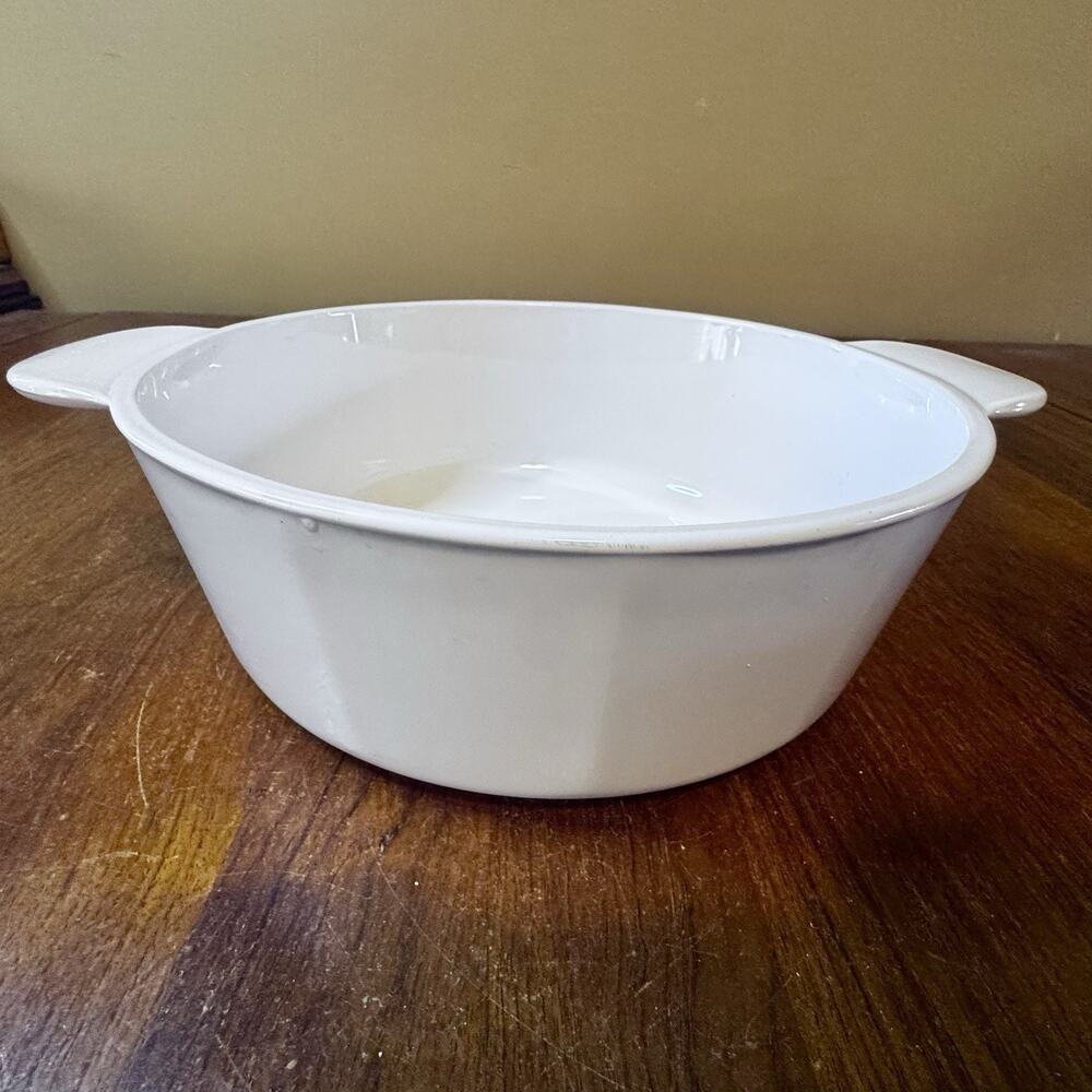 Corning Ware 1183 White 3.5qt Round Dutch Oven Versa Casserole Baking Dish VTG